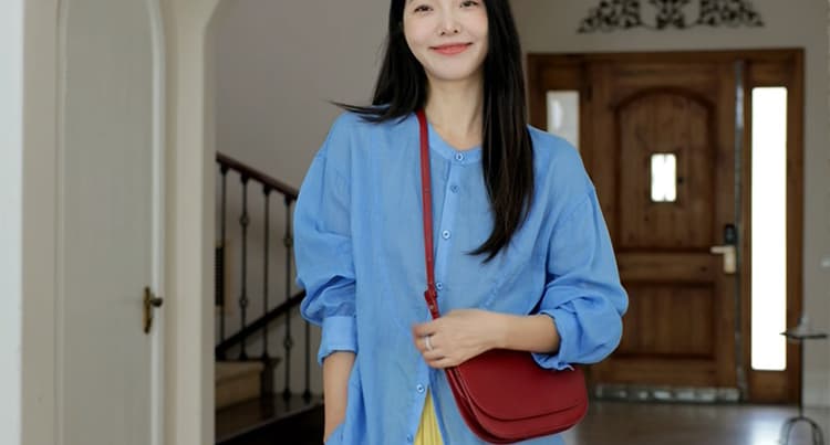 지금 새로운 품격 한 부서 면 린넨 맨위 플리츠 반신 치마 세트 여성 상세 이미지 61