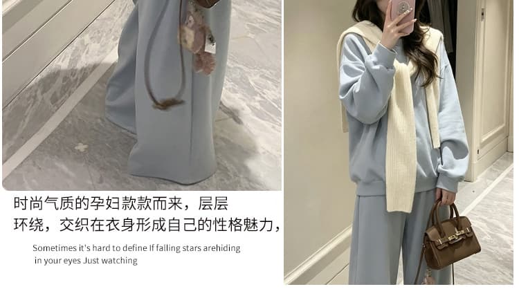 새로운 이른 가을 느긋한 바람 루즈핏 캐주얼 품격 후드티 긴 바지 상세 이미지 8