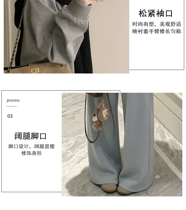 새로운 이른 가을 느긋한 바람 루즈핏 캐주얼 품격 후드티 긴 바지 상세 이미지 13
