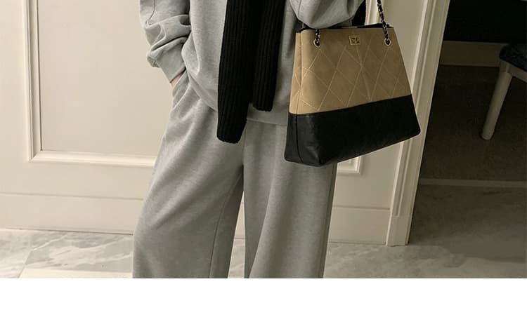새로운 이른 가을 느긋한 바람 루즈핏 캐주얼 품격 후드티 긴 바지 상세 이미지 24