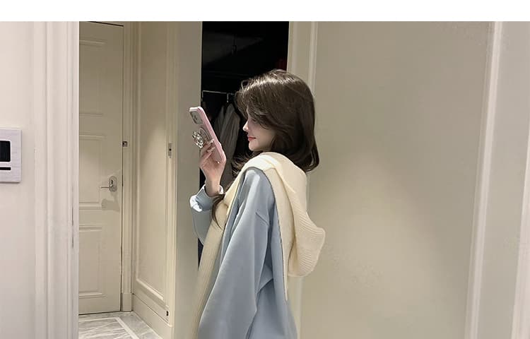 새로운 이른 가을 느긋한 바람 루즈핏 캐주얼 품격 후드티 긴 바지 상세 이미지 27