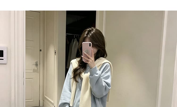 새로운 이른 가을 느긋한 바람 루즈핏 캐주얼 품격 후드티 긴 바지 상세 이미지 29