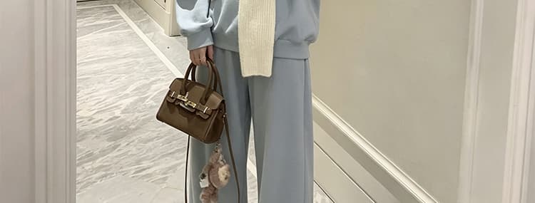 새로운 이른 가을 느긋한 바람 루즈핏 캐주얼 품격 후드티 긴 바지 상세 이미지 30
