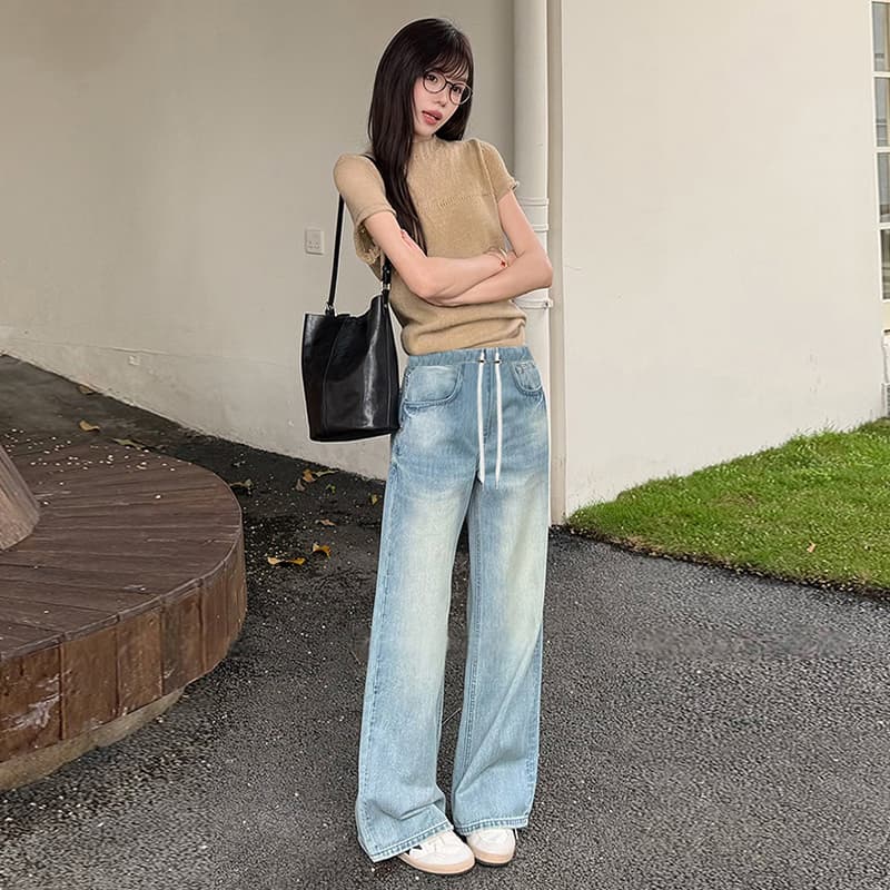 지금 임산부 새로운 자수 레트로 청바지 여성 이미지 4