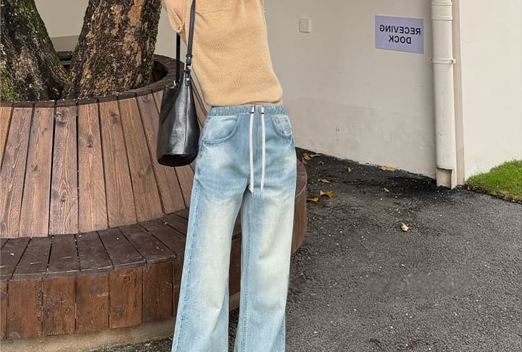 지금 임산부 새로운 자수 레트로 청바지 여성 상세 이미지 26