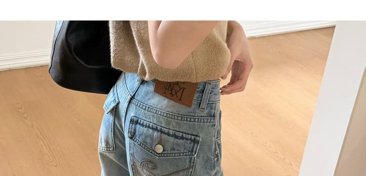 지금 임산부 새로운 자수 레트로 청바지 여성 상세 이미지 58