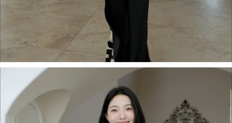지금 루즈핏 느긋한 스트라이프 반신 치마 세트 여성 상세 이미지 44