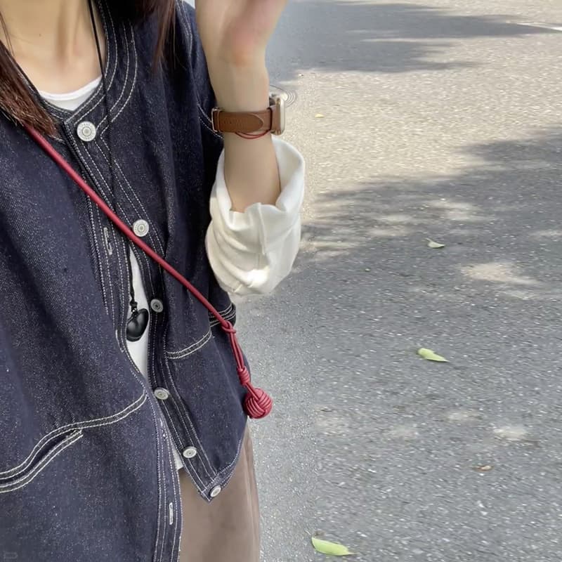 새로운 운동 문예 바람 긴팔 베스트 투피스 세트 와이드 레그 팬츠 어린이 세 조각 여성 세트 이미지 5