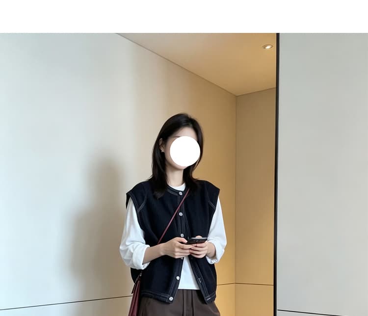 새로운 운동 문예 바람 긴팔 베스트 투피스 세트 와이드 레그 팬츠 어린이 세 조각 여성 세트 상세 이미지 41
