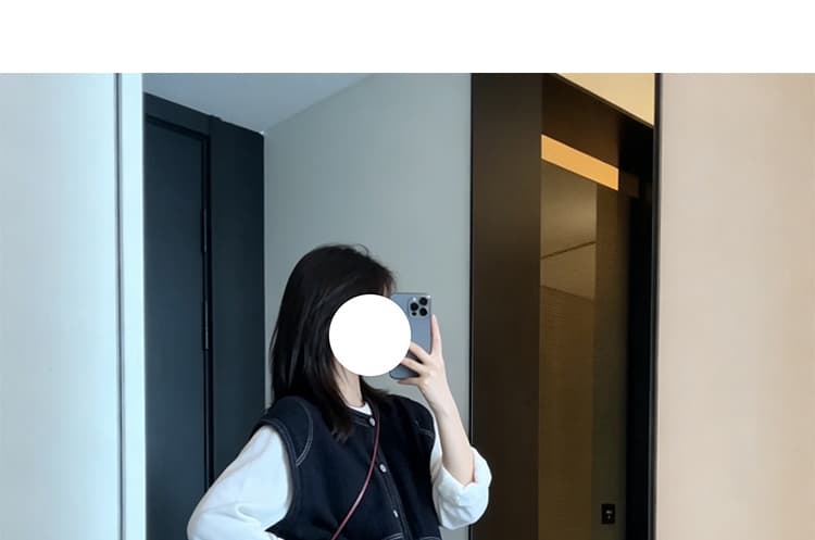 새로운 운동 문예 바람 긴팔 베스트 투피스 세트 와이드 레그 팬츠 어린이 세 조각 여성 세트 상세 이미지 43