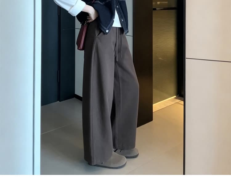 새로운 운동 문예 바람 긴팔 베스트 투피스 세트 와이드 레그 팬츠 어린이 세 조각 여성 세트 상세 이미지 44