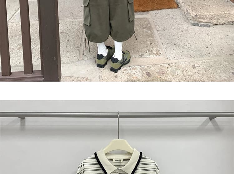 새로운 한 부서 자수 긴팔 후드티 9부 바지 워크웨어 바지 세트 여성 상세 이미지 36