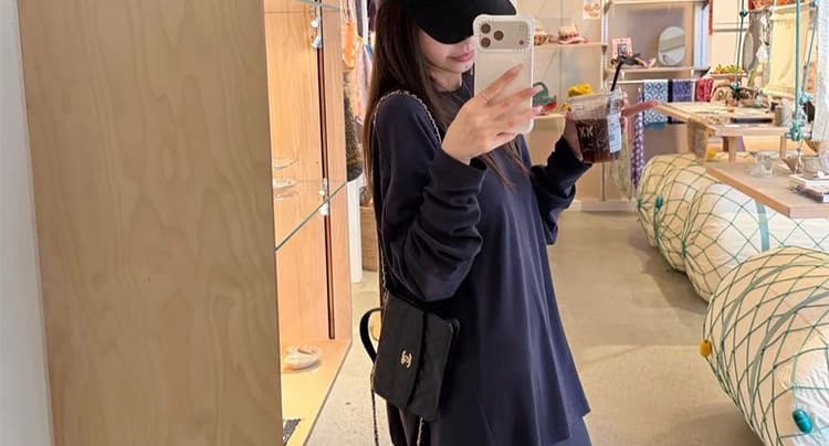 지금 빅 사이즈 느긋한 바람 루즈핏 연삭 털 맨위 불규칙 인어 꼬리 반신 치마 세트 여성 상세 이미지 19