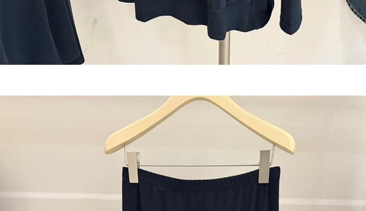 지금 빅 사이즈 느긋한 바람 루즈핏 연삭 털 맨위 불규칙 인어 꼬리 반신 치마 세트 여성 상세 이미지 45