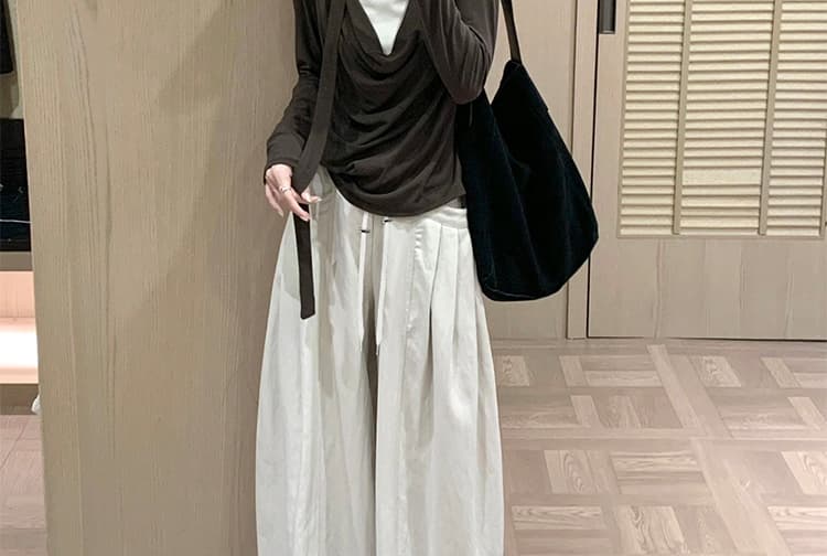 새로운 느긋한 야마모토 윈디 주머니 풍선 하이웨이스트 루즈핏 캐주얼 바지 아이들 상세 이미지 29