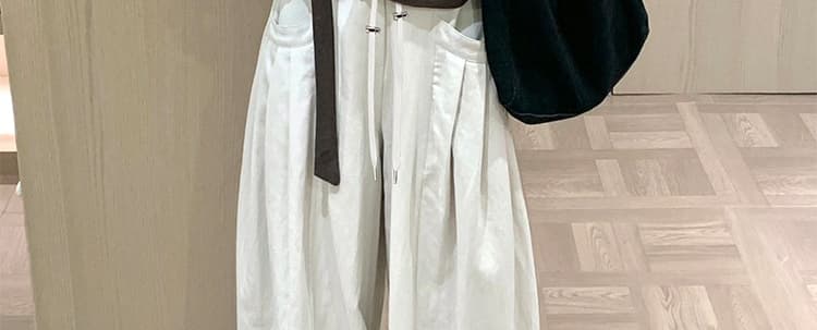 새로운 느긋한 야마모토 윈디 주머니 풍선 하이웨이스트 루즈핏 캐주얼 바지 아이들 상세 이미지 33