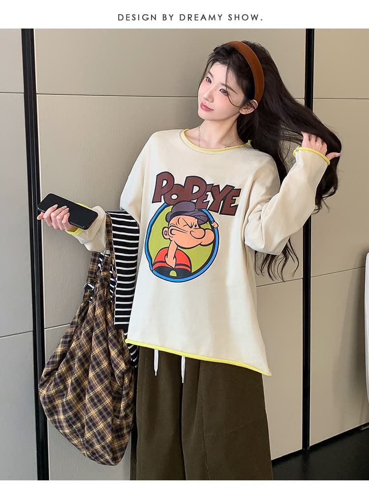 실사 지금 임산부 후드티 넓은 다리 코듀로이 바지 세트 상세 이미지 26
