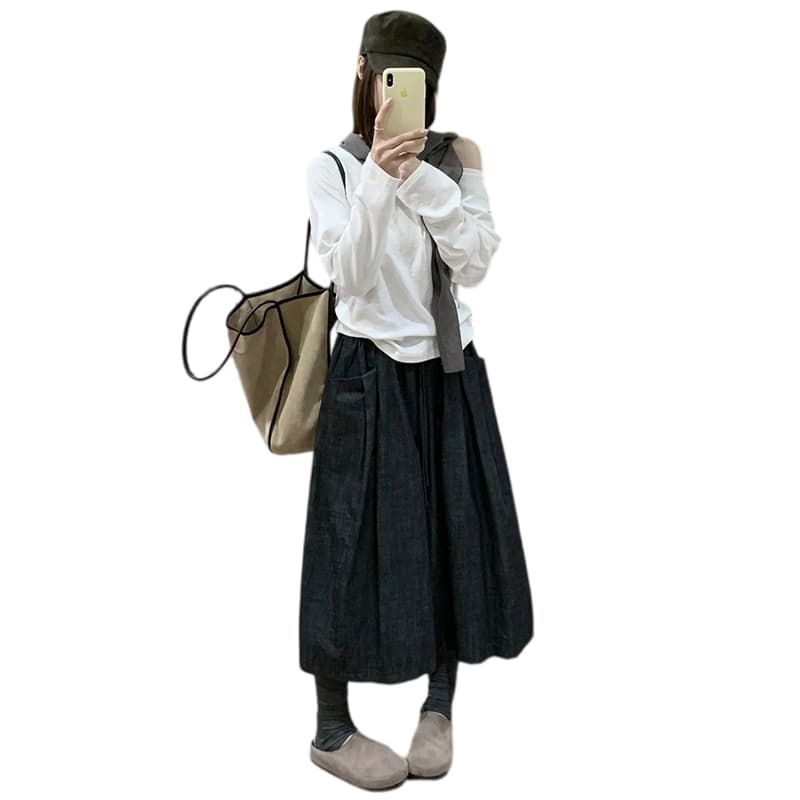 지금 한 부서 어두운 색 워시 물 질감 느긋한 표지 고기 7 점 캐주얼 바지 아이들 이미지 4