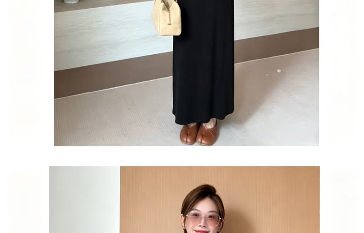 새로운 패션 품격 출퇴근 느긋한 바람 맨위 슬림해 보이는 반신 치마 세 조각 여성 세트 상세 이미지 29