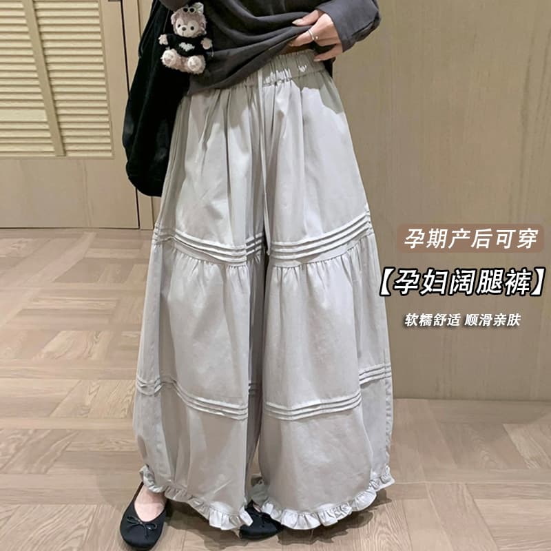 새로운 한 부서 느슨함 센스 절묘한 풍선 레이스 캐주얼 바지 이미지 2