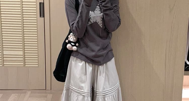 새로운 한 부서 느슨함 센스 절묘한 풍선 레이스 캐주얼 바지 상세 이미지 22