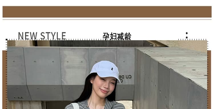 지금 한 부서 느긋한 바람 캐주얼 루즈핏 편안함 만나는 인사이드 가져 가라. 스트라이프 시작 인사이드 가져 가라. 반신 치마 세트 상세 이미지 5