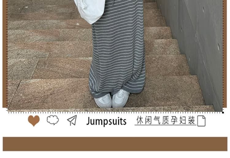 지금 한 부서 느긋한 바람 캐주얼 루즈핏 편안함 만나는 인사이드 가져 가라. 스트라이프 시작 인사이드 가져 가라. 반신 치마 세트 상세 이미지 7