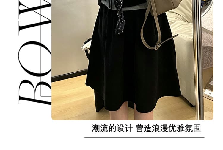 새로운 한 부서 인사이드 가져 가라. 스웨터 작은 베스트 사실 두 조각 맨위 코듀로이 반신 스커트 치마 세 조각 여성 세트 상세 이미지 5