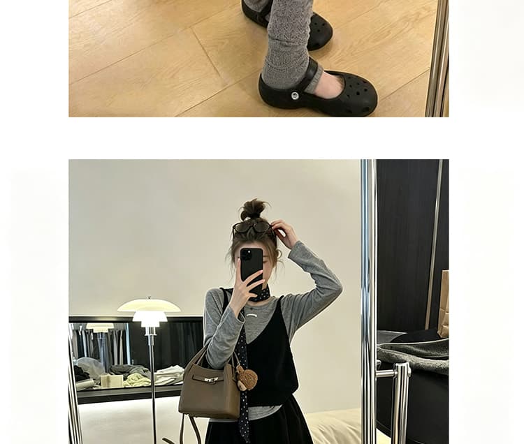 새로운 한 부서 인사이드 가져 가라. 스웨터 작은 베스트 사실 두 조각 맨위 코듀로이 반신 스커트 치마 세 조각 여성 세트 상세 이미지 20
