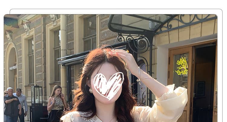 새로운 슈퍼 무거운 작업 인형 셔츠 레이스 셔츠 플러스 홀로우 아웃 디자인 센스 스웨이드 원단 조끼 치마 세트 여성 상세 이미지 9