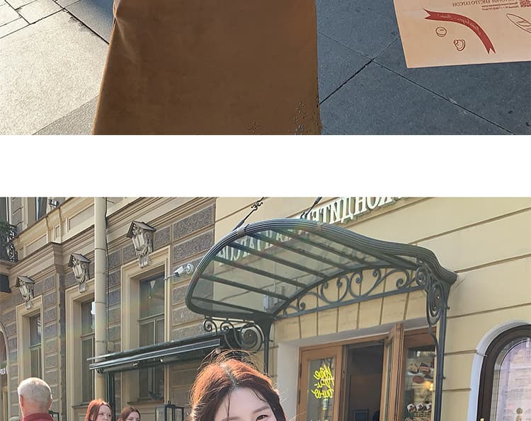 새로운 슈퍼 무거운 작업 인형 셔츠 레이스 셔츠 플러스 홀로우 아웃 디자인 센스 스웨이드 원단 조끼 치마 세트 여성 상세 이미지 37