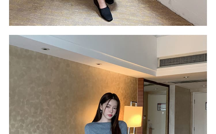 새로운 느긋한 바람 스웨터 슬림해 보이는 표지 고기 세트 여성 상세 이미지 53