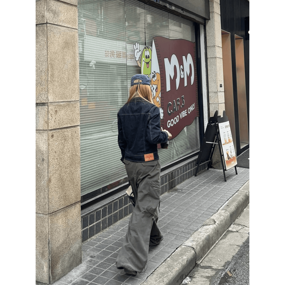 추안 추안 또한 아메리칸 마 오래된 몸매 가꾸기 데님 재킷 여성 코트 레트로 쇼트 스타일 봄 가을 새로운 맨위 cleanfit 이미지 6