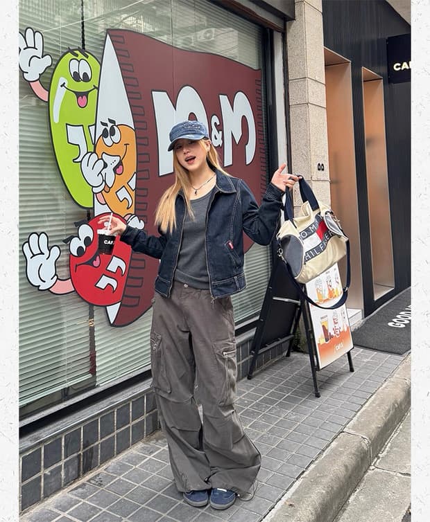 추안 추안 또한 아메리칸 마 오래된 몸매 가꾸기 데님 재킷 여성 코트 레트로 쇼트 스타일 봄 가을 새로운 맨위 cleanfit 상세 이미지 3