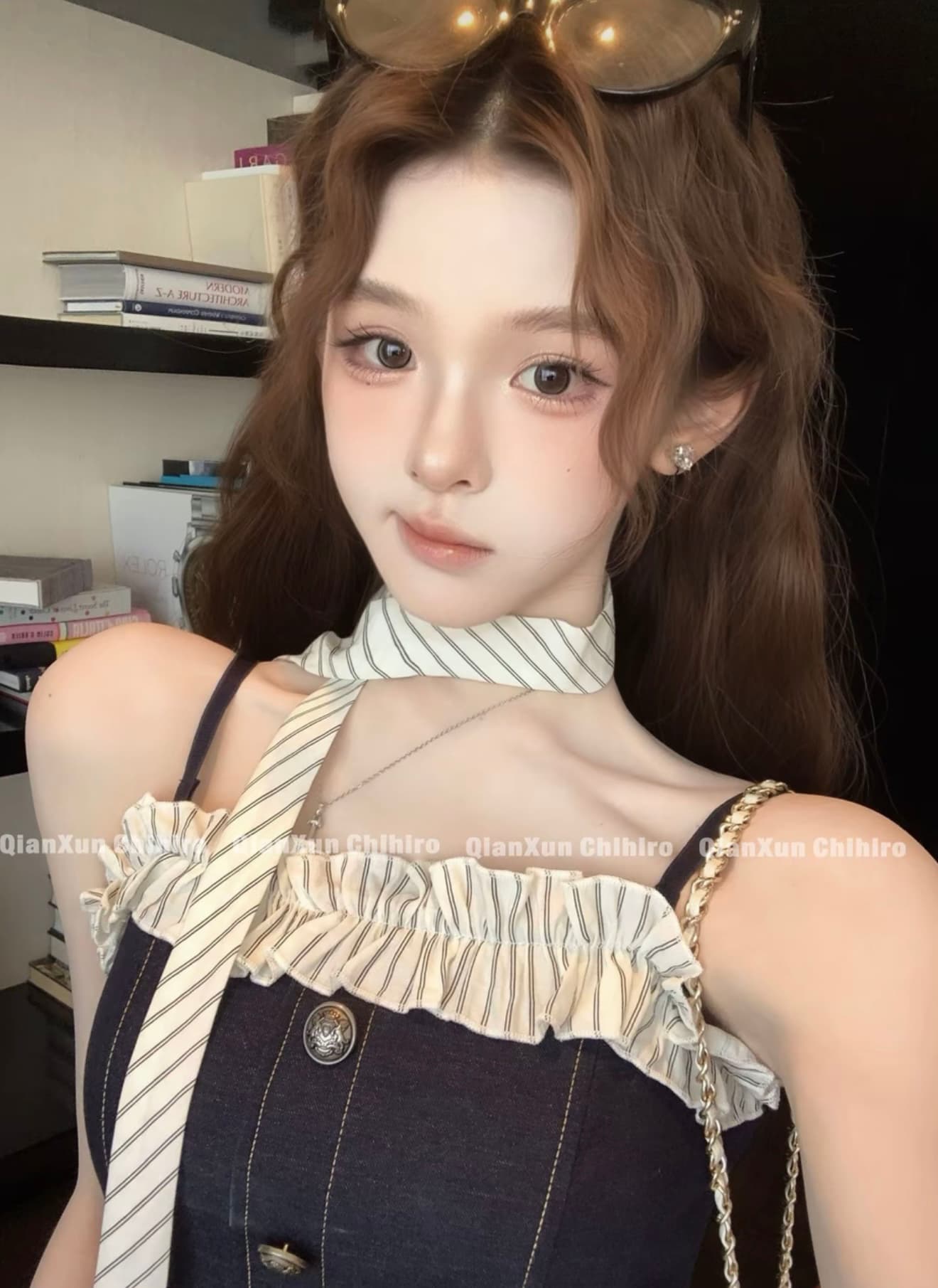 흑연 PCT ~ 중 디 그램 노래 세트 사전 qxc6tz3130 하이웨이스트 여름 레트로 작은 대중 디자인 한푸 이미지 3