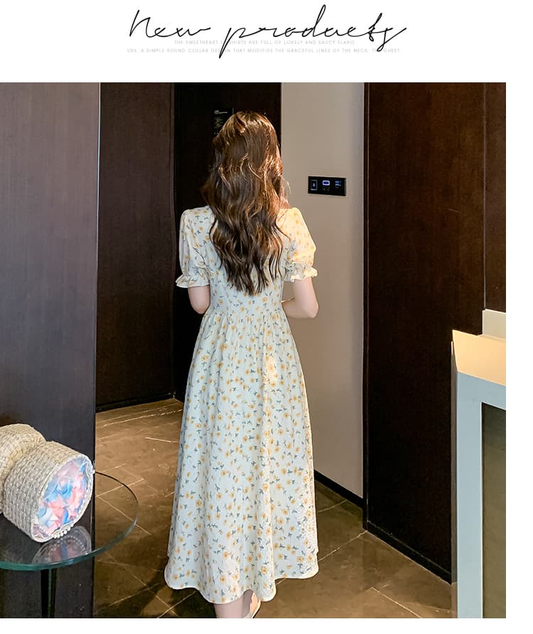 실사 2026 여름 새로운 작은 청신 치마 부드러운 바람 꽃무늬 치마 품격 프랑스식 숙녀 드레스 상세 이미지 19