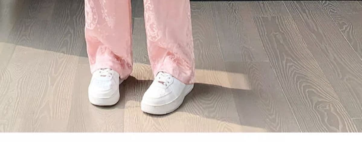 빅 사이즈 80-300 근 디스플레이 높음 얇고 가벼운 국풍 캐주얼 바지 여성 여름 새로운 국가 트렌디 하이웨이스트 도루 센스 스트레이트 와이드 레그 팬츠 상세 이미지 11
