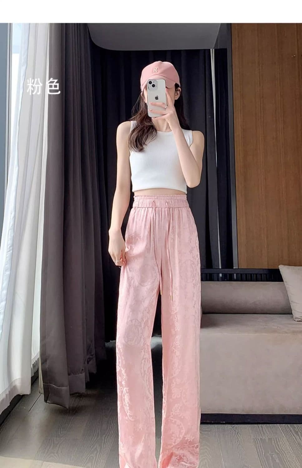 빅 사이즈 80-300 근 디스플레이 높음 얇고 가벼운 국풍 캐주얼 바지 여성 여름 새로운 국가 트렌디 하이웨이스트 도루 센스 스트레이트 와이드 레그 팬츠 상세 이미지 22