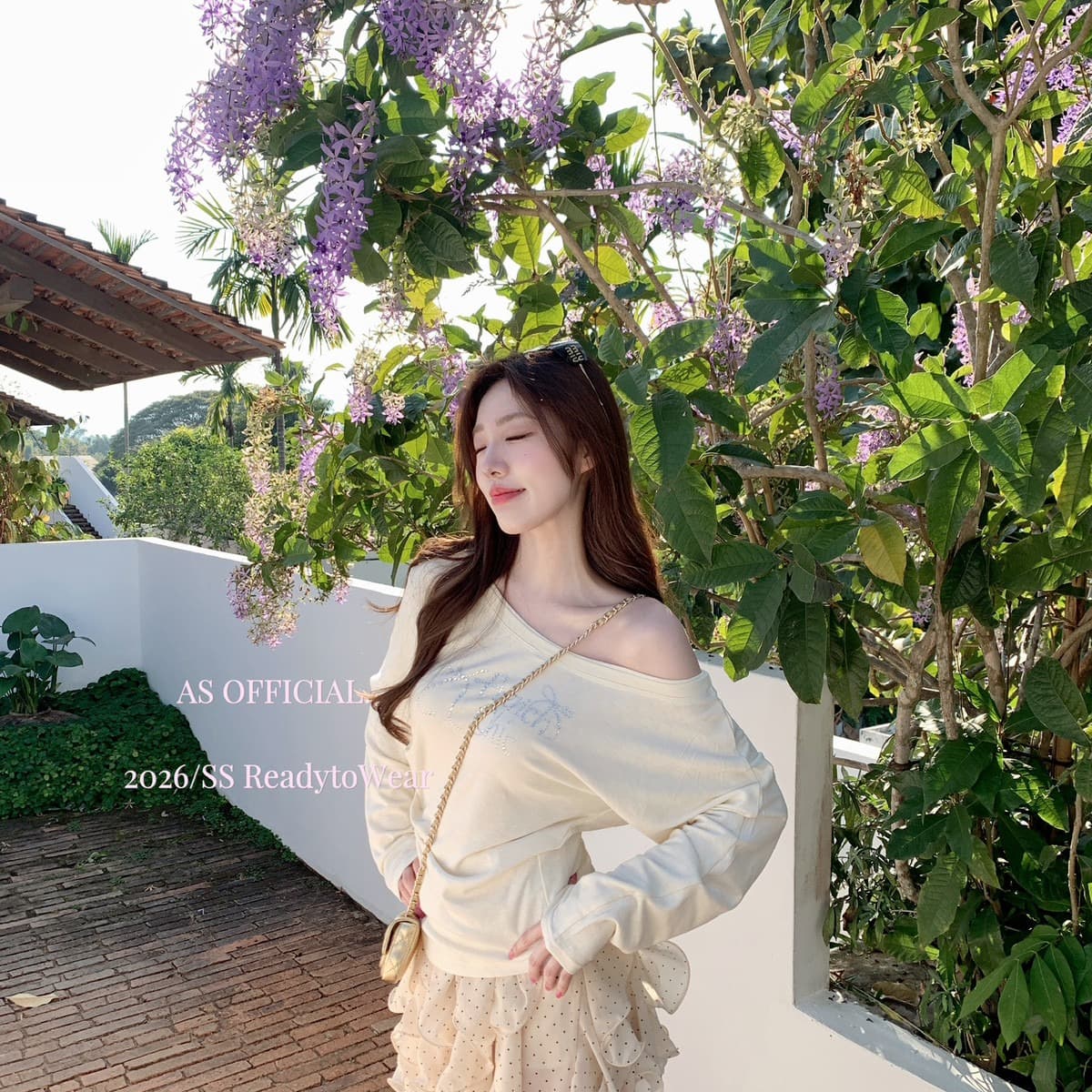 26 년 이른 봄 부드러운 크림 색상 시스템 도트 무늬 패턴 허리밴드 디자인 반신 스커트 상세 이미지 4