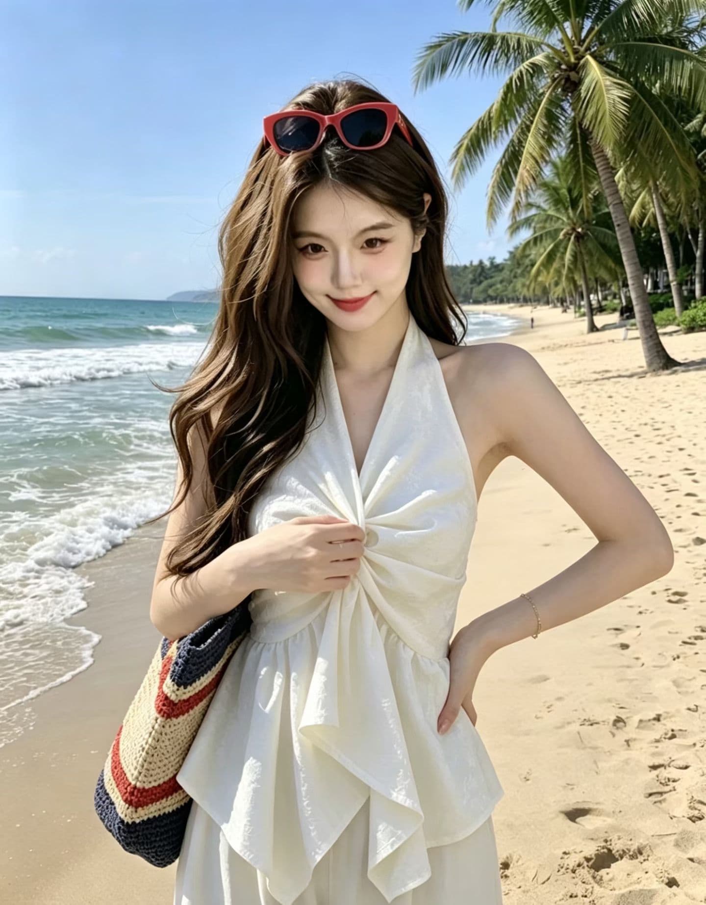 실사 지금 자카드 행침 목 백리스 핫걸 맨위 이미지 2