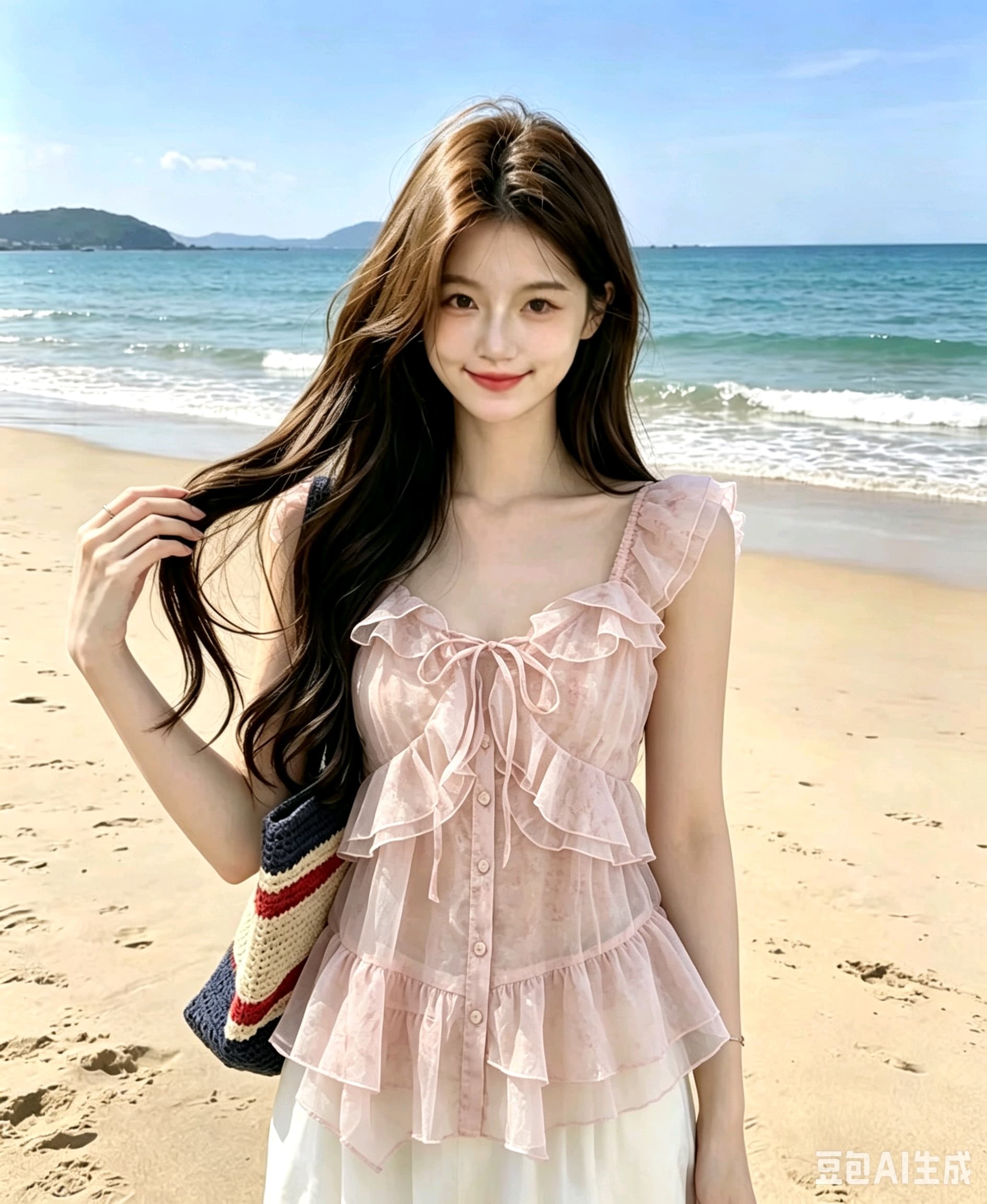 실사 지금 낭만주의 요정 가스 꽃무늬 레이스업 프릴 외국 가스 작은 셔츠 슬립 맨위 상세 이미지 2