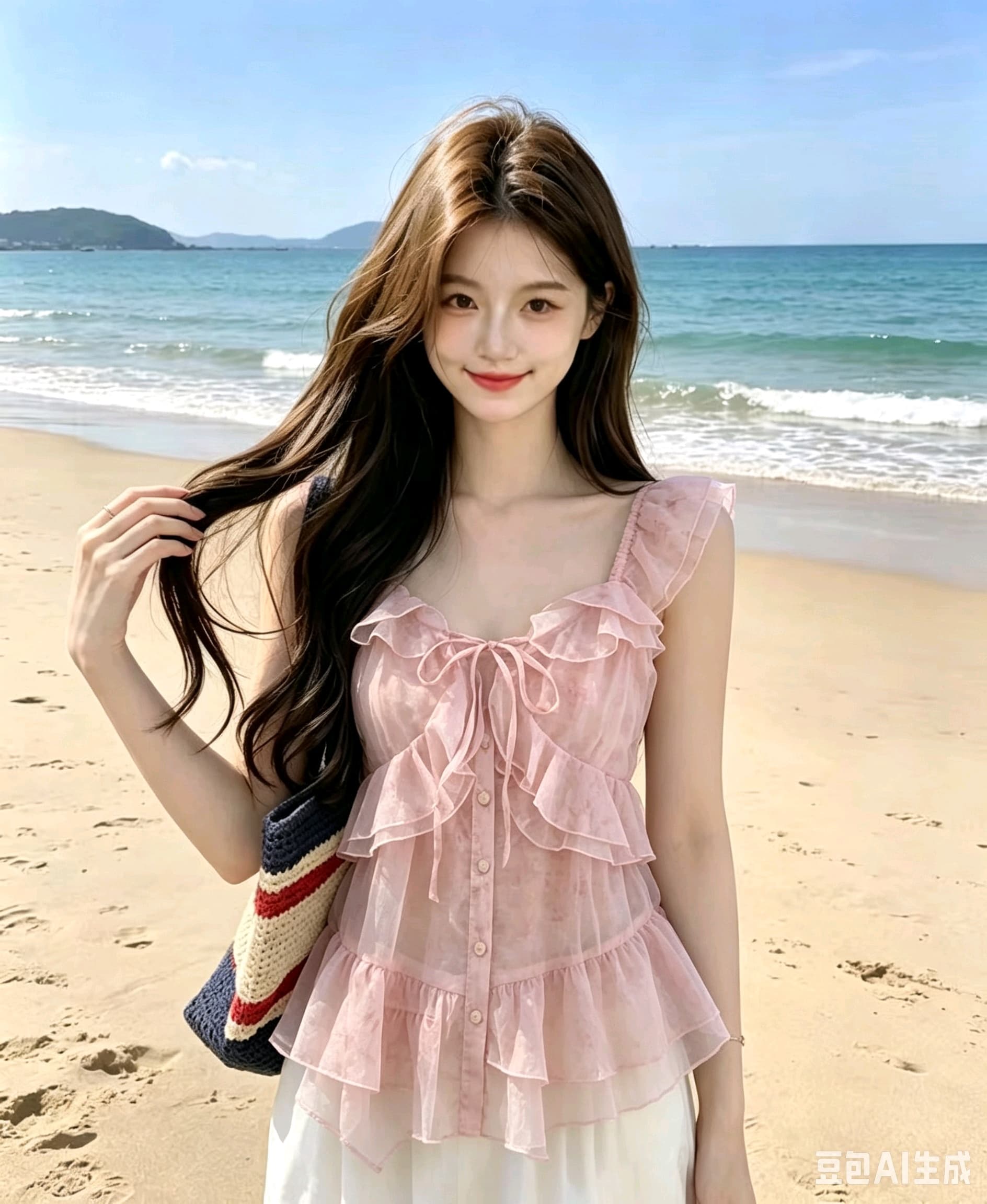 실사 지금 낭만주의 요정 가스 꽃무늬 레이스업 프릴 외국 가스 작은 셔츠 슬립 맨위 상세 이미지 3