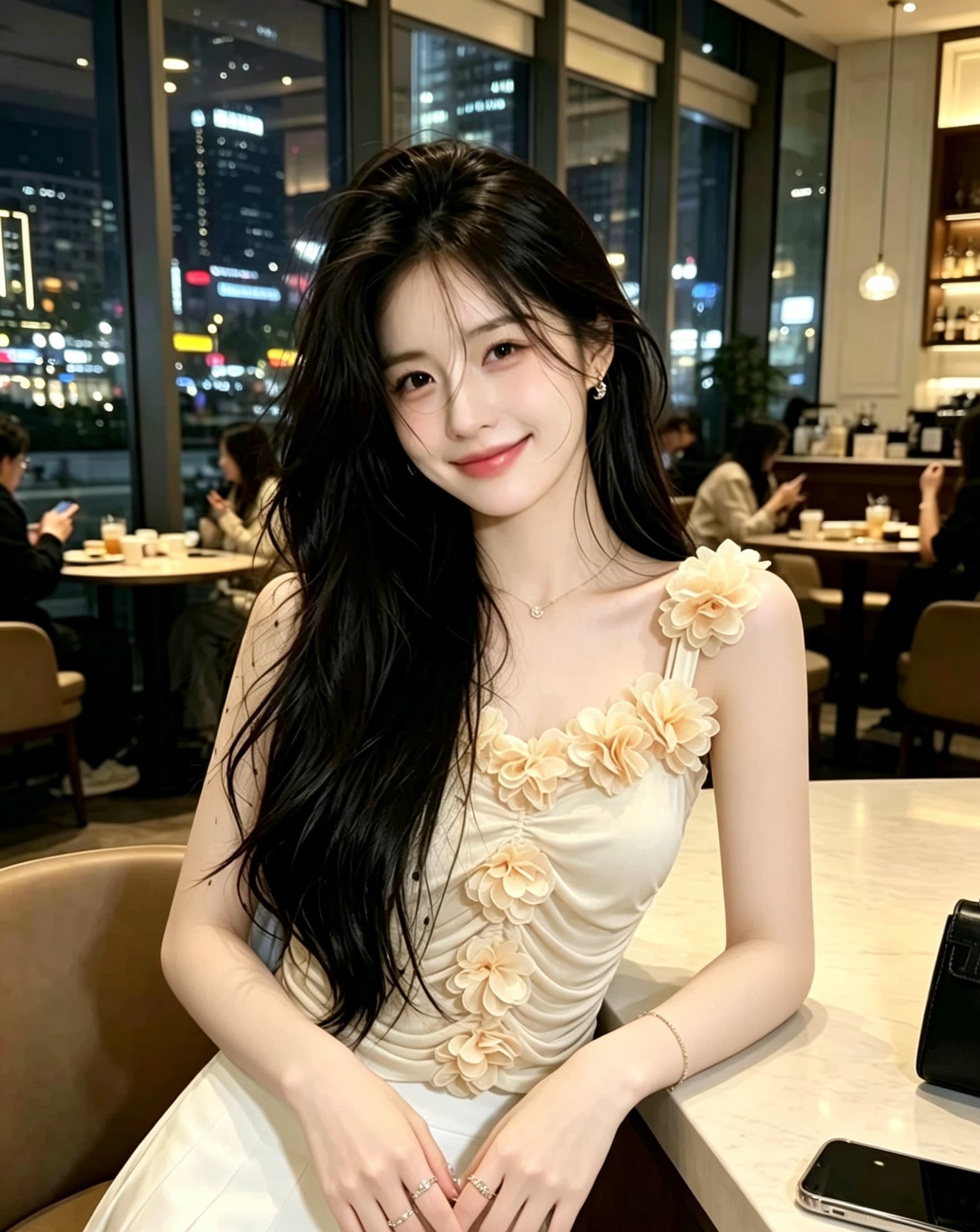 실사 순수한 욕망 바람 3 차원 프릴 주름 조끼 프랑스식 작은 대중 아름다운 민소매 오프숄더 맨위 상세 이미지 1