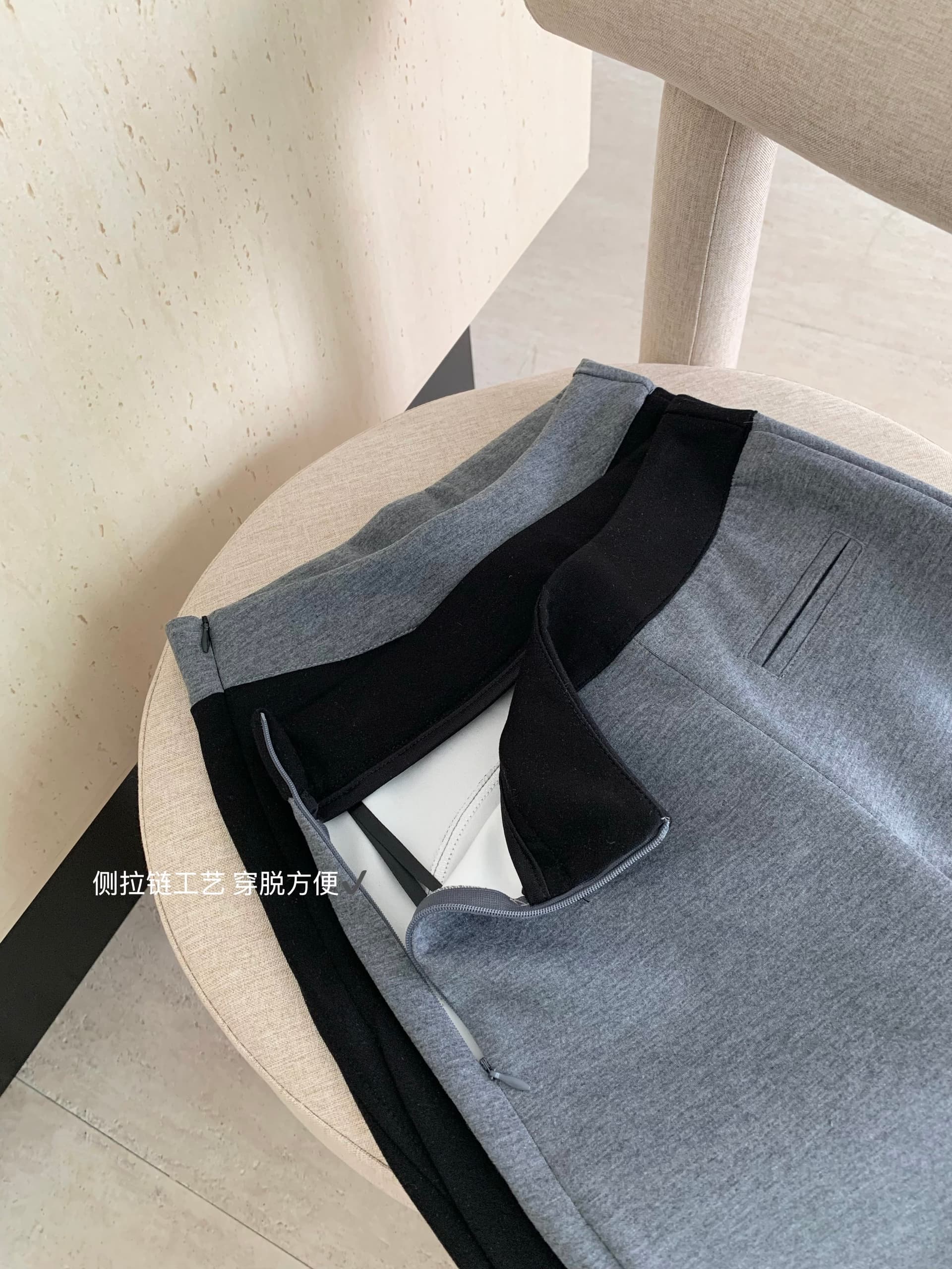 2026 봄 새로운 한국 스타일 chic 출퇴근 다용도 느긋한 바람 몸매 가꾸기 캐주얼 바지 하이웨이스트 슬림해 보이는 부츠컷 바지 여성 상세 이미지 9