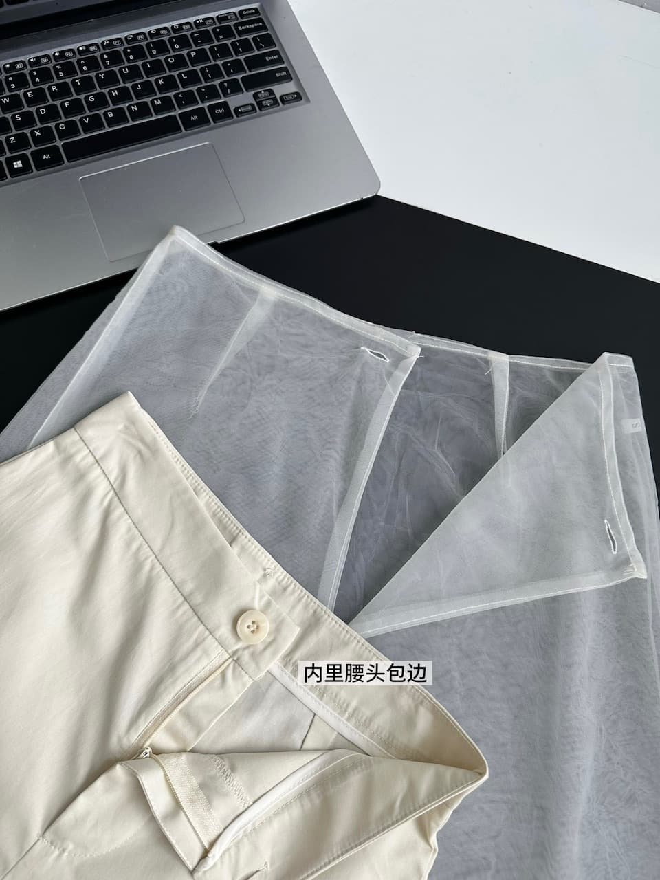 skk store 섬 오래된 돈 vibe100g 공기 센스 주간 실크 코튼 망사 조끼 작은 셔츠 치마바지 세트 여성 상세 이미지 13