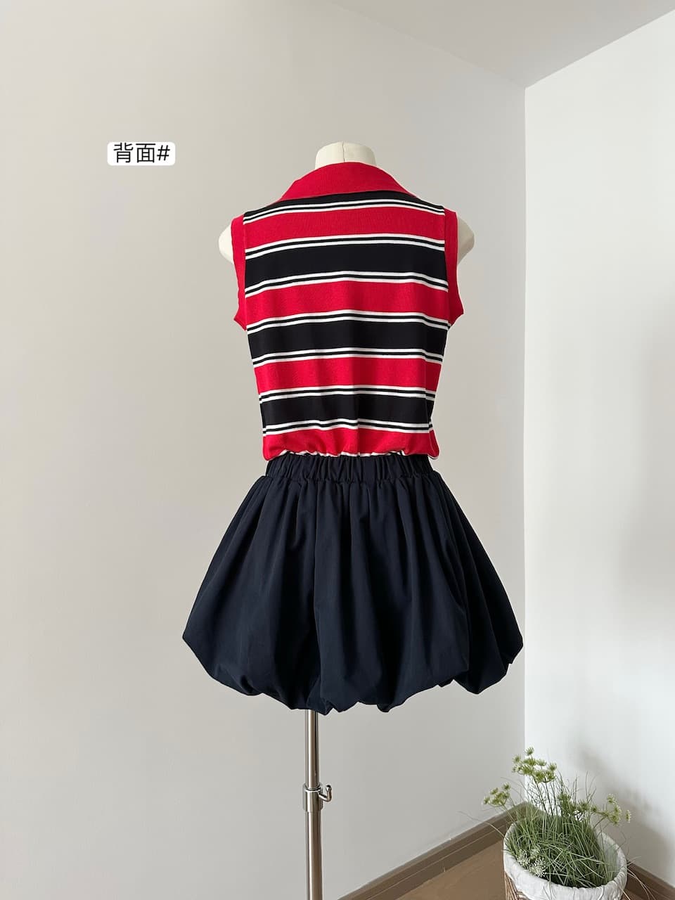 아메리칸 레트로 핫걸 POLO 칼라 니트 스웨터 조끼 여성 여름 디자인 센스 몸매 가꾸기 슬림해 보이는 다용도 캐주얼 맨위 상세 이미지 6