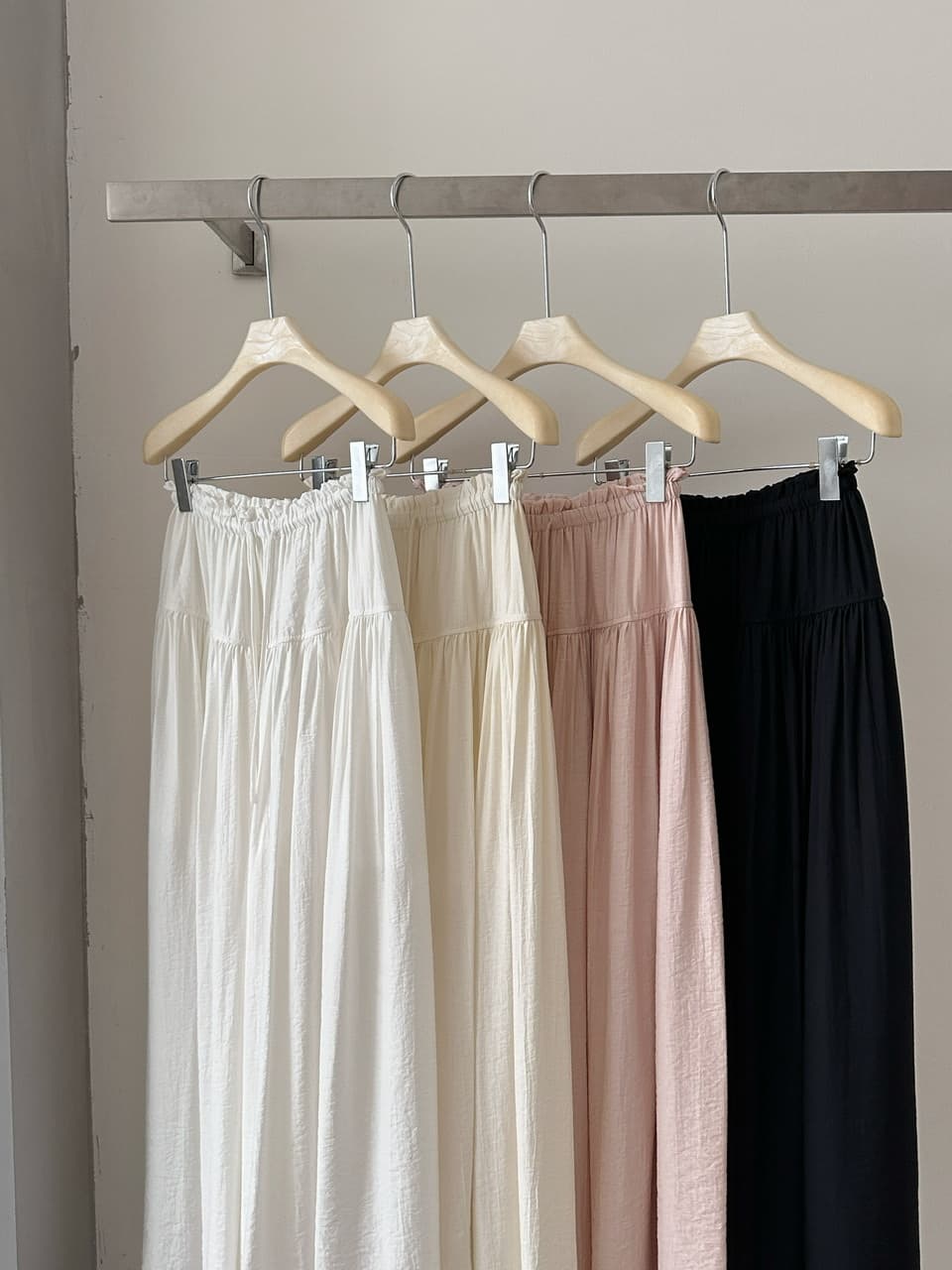 im ~까지 구름 바지 느긋한 도루 가을 센스 치마바지 여성 Xiamu 귀 핀치 Pleat 캐주얼 바지 루즈핏 슬림해 보이는 와이드 레그 팬츠 상세 이미지 4