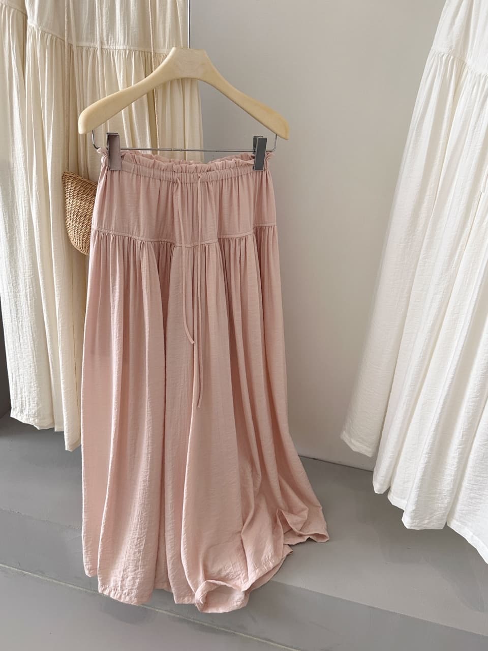 im ~까지 구름 바지 느긋한 도루 가을 센스 치마바지 여성 Xiamu 귀 핀치 Pleat 캐주얼 바지 루즈핏 슬림해 보이는 와이드 레그 팬츠 상세 이미지 17