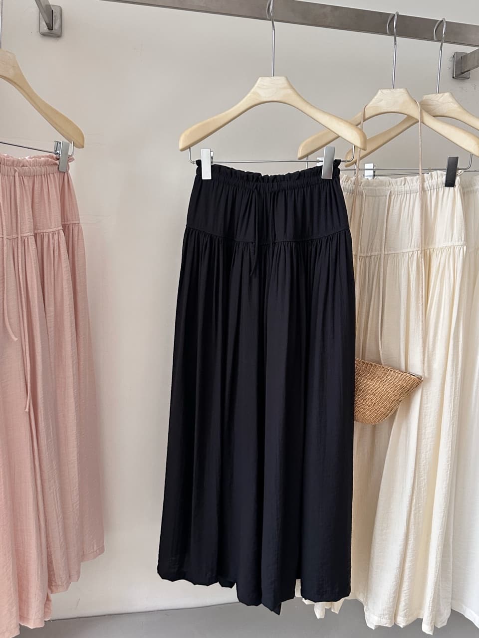 im ~까지 구름 바지 느긋한 도루 가을 센스 치마바지 여성 Xiamu 귀 핀치 Pleat 캐주얼 바지 루즈핏 슬림해 보이는 와이드 레그 팬츠 상세 이미지 19