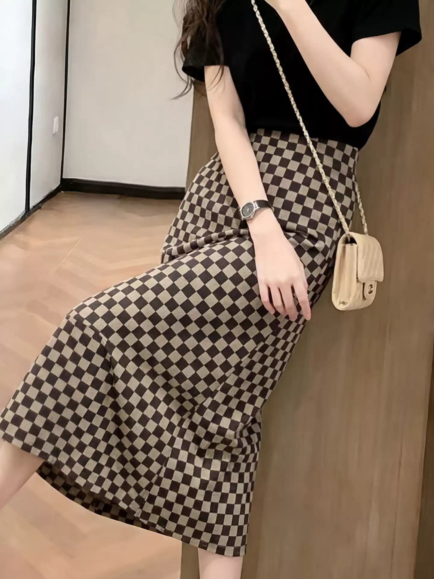 2026 여름 슈퍼 화재 전체 집합 ootd 착용 가져 가라. 캐주얼 자이언트 잘 생긴 ~ 중 작은 샤넬 스타일 반신 스커트 투피스 슈트 여성 상세 이미지 3